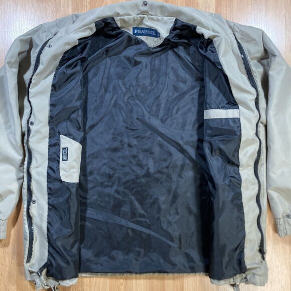 PGA TOUR Windbreaker (Men’s Size M) • Water Repellant • Beige • Jacket • EUC - Picture 4 of 6